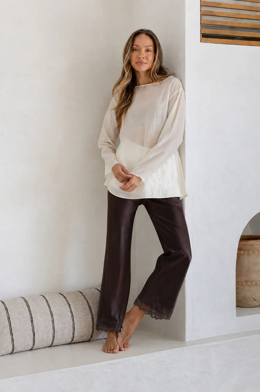 KL0584-1-P ESPRESSO BROWN PART TIME LOVER PANT