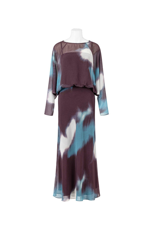 EW3528MA-1 TIE-DYE PRINT MAXI DRESS