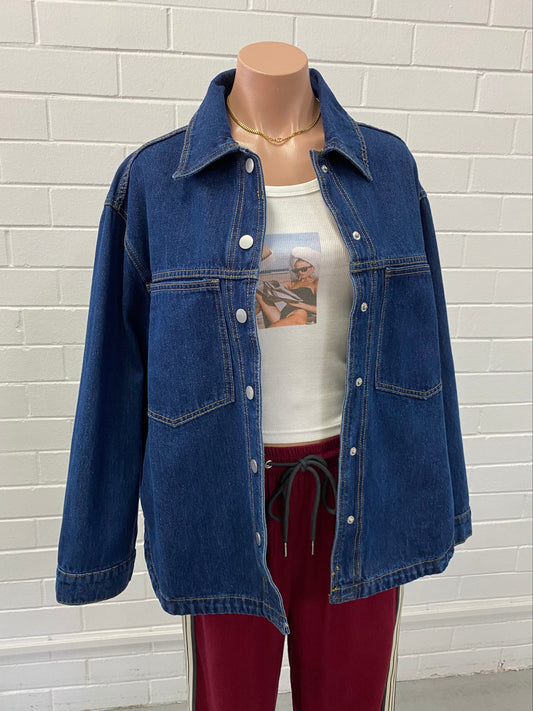 LOL21491-1 DARK DENIM BLUE SHACKET