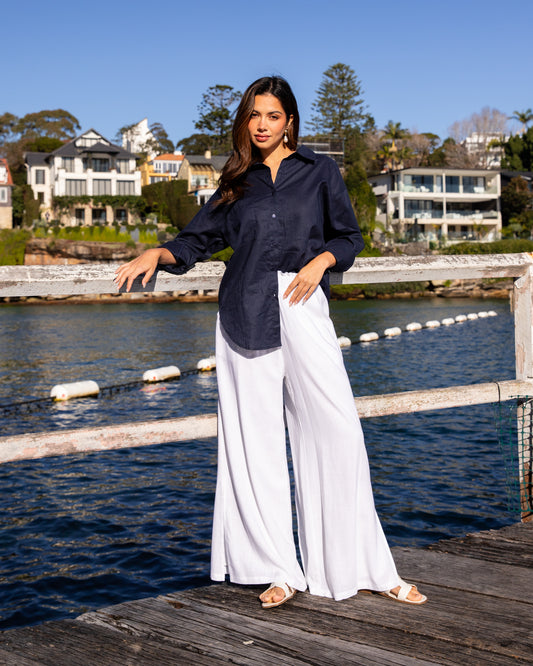 LOL70594 NAVY SPENCER LONG SLEEVE SHIRT