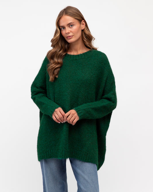 LOL71003 EMERALD OVERSIZED KNIT SWEATER