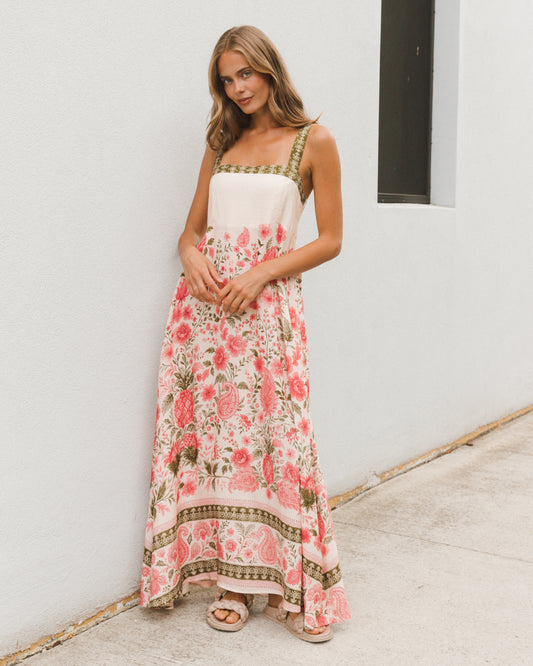 LOLE71055 PETAL DREAM MAXI DRESS