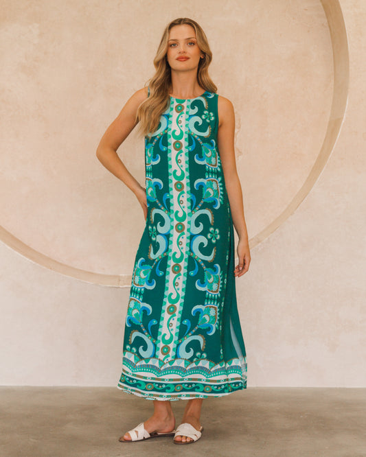 LOLE71066 FROSTED MAGIC MAXI DRESS