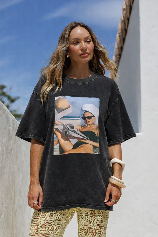 KL0730-P WASHED BLACK GIA TEE